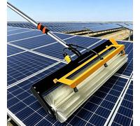 pealiritansemen Electric Solar Panel Cleaning Brush,380rpm 150W Brushless Motor 60cm Wide Roller Brush with Telescopic Water-Fed Pole for Photovoltaic Panels,RV Roof,Windows,Glass Houses Corded-5.6m