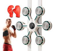 pealiritansemen Interactive Punching Machine for Home Workout - Smart Music Boxing Game, LED Display, with Auto Counting + Adjustable Speed, for Home Gym, with 1 Pair Of Boxing Gloves