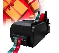 pealiritansemen Satin Ribbon Printing Machine, Digital Satin Ribbon Printer, With 4 Rolls Label Ribbon, Stamping Printing Machine For Crafts, Desserts, Accessories,doublerow