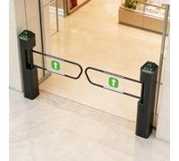 pealiritansemen Supermarket Entrance Swing Gate, One-Way Rebound Sensor Entrance, Warehouse Automatic Closing Door, Adjustable Detection Range & Speed, for Supermarket/Bar/Store/Library (2 * 1.1m) A