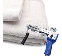 PEALOV Primary Linen Needlework Fabric - 1 * 5m, Industrial Grade Monk Cloth for Rug Tufting Guns, 5mm Punch Needle