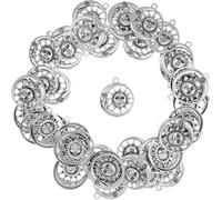 Pealynna Celestial Boho Charms Moon Star Sun 3D Halloween Goth Gypsy Pendant Alloy Bulk for Jewelry Making DIY Craft Bracelet Necklace Earring, Zinc, No Gemstone