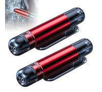 PEAMOO 2pcs Safe Pro X Car Emergency Hammer & Car Windscreen Breaker with Belt Cutter, Universal Car Window Breaker for All Vehicles, 2 IN 1 Car Safety Hammer, Safe Hammer Glass Breaker (red)