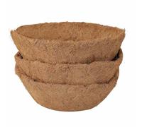 PEAMOO 3Pcs Hanging Basket Liner, Round Natural Coconut Coir Liners Planter Liner Coco Fiber Replacement Liner for Hanging Baskets,Hanging Basket Liner for Garden Wall Basket Hayrack Planter (12in)