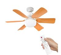 PEAMOO Ceiling Fans with Lights and Remote Control, E27/B22 40W Small Ceiling Fans Lights with Timer, 3 Speeds 3 Color, Fan Light Ceiling for Bedroom, Living Room, Kitchen (E27/D)