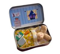 PEAMOO Easter Bunny Toys Hug in a Box, Little Pocket Bunny in Tin Box, Personalised Mini Plush Bunny-House Small Pocket Stuffing,Easter Basket Stuffer for Children Kids (grey)