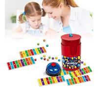 PEAMOO Fast Bead Grabbing Game, Match Color Bingo Game Set, Educational Board Games, Sharpen Reflexes, Color Recognition, and Hand-Eye Coordination, for Group Party and Family 2-4 Players (A)