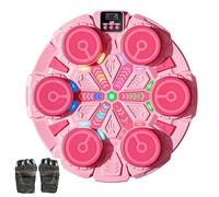 PEAMOO Music Boxing Machine, Smart Bluetooth Wall-Mounted Boxing Machine with Gloves, 3 Speeds &Counting Mode, musical boxing machine Sport Toy Gifts for Kids Adults (A-pinkl)