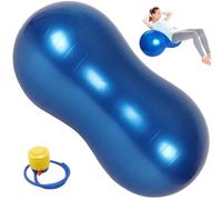 Peanut Ball, Anti Burst Thicken Pvc Peanut Exercise Ball, 35.4x17.7" Balance with a Air Pump, Portable for Kids Pregnancy Yoga, Blue for Kids