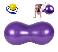 Peanut Ball Exercise Ball Fitness Accessories 35x18 Inch Anti Burst Peanut Exercise Ball with a Air Thicken PVC Peanut Ball for Kids Therapy Pregnancy Portable Yoga Ball for Fintness Type1