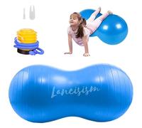 Peanut Ball for Physical Therapy 90 * 45cm with Pump, Lancisism Exercise Yoga Ball Enhance Balance Flexible Seating for Kids Adults Core Strength Training Labor Birthing