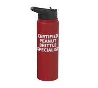 Peanut Brittle Apparel - Funny Novelty Brittles Design Stainless Steel Insulated Water Bottle
