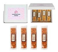 Peanut Brittle Gift Box Variation 4 x 100g | Crunchy Peanuts Fudge Gift Box | Sweets Gift for Halloween, Birthdays, and Christmas (Peanut Brittle)
