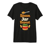 Peanut Butter Addict Spoon Ritual Food Obsession Craving Premium T-Shirt