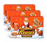 Peanut Butter Chocolate Christmas Selection Box 157g - Pack of 3 - Reese's Milk & White Chocolate Peanut Butter Cups & Festive Tree - Christmas Gift Boxes - 471g Total