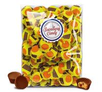Peanut Butter Cup with Puffs 1kg Bag - Milk Chocolate Candy Bulk Bag for Sharing, Baking, Gifting & Snacks - Smooth Peanut Butter Centre Wrapped in Chocolate with Crunchy Puffed Texture