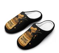 Peanut Butter Food Jar Men's House Slippers Memory Foam Washable Cotton Slip on Home Shoes