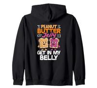 Peanut Butter Jelly Get In My Belly Cute Peanut Butter Zip Hoodie