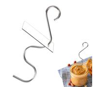 Peanut Butter Stirrer and Scraper,Stainless Steel Peanuts ButterStirrer,Peanutbutter Mixer,Peanut Butters Stirrer Hand Mixer for Kitchen Tools Various Nut Butters,Jams,Chocolate