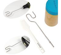 Peanut Butter Stirrer with a Silicone Spatula, Stainless Steel Natural Peanut Butter Stirrer Tool for Hand Mixers and Drills, Stir the Oil and the Peanut Butter Thoroughly in a Easy and Fast Way