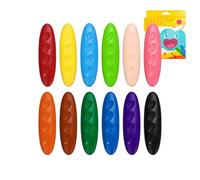 Peanut Crayons for Toddlers, 12 Colors Non-Toxic Washable Crayons for Kids Ages 2-4, My First Crayola Style Colouring Pencils, Easy to Hold Tiddler Crayons for Art and Drawing