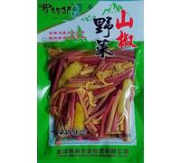 Peanut crispy bamboo shoots,lotus root slices pickle,200g/bag,mountain peppers wild vegetable,wild pepper tender bamboo shoot,spicy strips,chinese snack gift pack (Pepper Wild Vegetable,2bag)