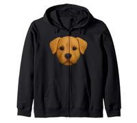 Peanut Dog Face Funny Animal Lover Zip Hoodie
