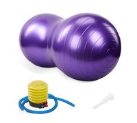 Peanut Exercise Ball for Kids, Sensory Peanut Ball for Autism, Physical Therapy, Yoga, Pilates, and Core Strength Training, Anti-Burst Gymnastics Ball (purple)