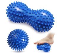 Peanut & Hard Spiky Massage Ball Set, 2PCS Physical Therapy Massage Balls for Plantar Fasciitis Recovery and Tight Muscles Relax