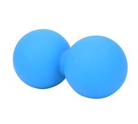 Peanut Massage Ball, 12x6x6cm Silicone Gel Double Lacrosse Exercise Ball Muscle Roller Pressure Point Massage Tool for Yoga Gym Fitness Body Relax (Blue)