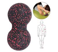 Peanut Massage Ball, 24x12cm EPP Sports Massager Fitness Yoga Ball Massage Ball Massage Acupuncture Points Massaging Equipment for Massaging Neck, Arms, Calves (Black) (Red and Black)