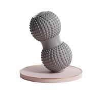 Peanut Massage Ball Double Lacrosse Balls Trigger Point Deep Tissue Exercise Arm Leg Back Muscle Massage Roller Yoga Fitness(Grey)