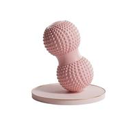 Peanut Massage Ball Double Lacrosse Balls Trigger Point Deep Tissue Exercise Arm Leg Back Muscle Massage Roller Yoga Fitness(Pink)