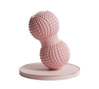 Peanut Massage Ball Double Lacrosse Balls Trigger Point Deep Tissue Exercise Arm Leg Back Muscle Massage Roller Yoga Fitness(Pink)