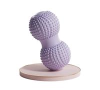 Peanut Massage Ball Double Lacrosse Balls Trigger Point Deep Tissue Exercise Arm Leg Back Muscle Massage Roller Yoga Fitness(Purple)