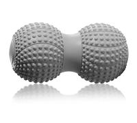 Peanut Massage Ball for Deep Tissue, Trigger Point Therapy, Myofascial Release - Double Lacrosse Foam Roller for Back, Neck, Foot, Muscle Relief, Yoga & Physical Recovery (Grey)