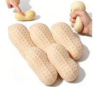 Peanut Squishy Fidget Toys, Soft Squeeze Stress Relief Balls, Decompression Pinching Toys, Cute Peanut Shape Slow Rising Sensory Toy for Anxiety Relief, Easter Party Favors Gifts for Kids and Adults