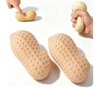 Peanut Squishy Fidget Toys, Soft Squeeze Stress Relief Balls, Decompression Pinching Toys, Cute Peanut Shape Slow Rising Sensory Toy for Anxiety Relief, Easter Party Favors Gifts for Kids and Adults