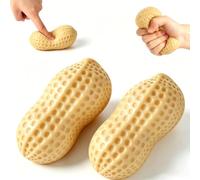 Peanut Squishys, Soft Stress Balls Fidget Toys, Slow Rebound Squishys Squeeze Sensory Toy, Cute Moldable Peanut Shape Anxiety Stress Relief for Kids & Adults, Party Favors Gifts 2PCS