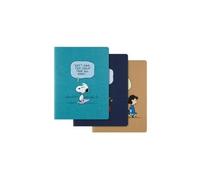 Moleskine Peanuts Cahier Journal, Set of 3 Lined Notebooks, With Soft Covers and Themed Bookmark, 16 Detachable Sheets, Format XL 19 x 25 cm