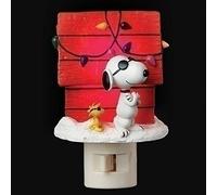 Peanuts 4.25 Inch Tall Snoopy Joe Cool Night Light Christmas Doghouse