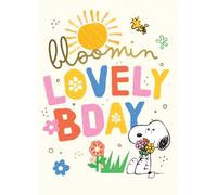 Peanuts Birthday Card, Blooming Lovely Birthday Card for Mum, Sister, Auntie, Cousin