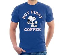 Peanuts But First Coffee Snoopy Men's T-Shirt
