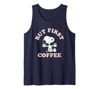 Peanuts But First Coffee Snoopy Tank Top