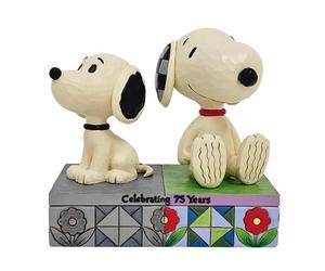 Peanuts by Jim Shore I Remember You 1950's vs. Modern Snoopy Figurine