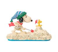 Peanuts by Jim Shore Snoopy Clearing the Way for Christmas with Woodstock Christmas Figurine