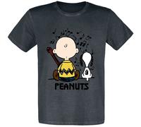 Peanuts Charlie Brown and Snoopy T-Shirt black S
