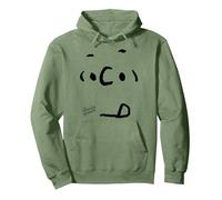Peanuts - Charlie Brown Face Pullover Hoodie, Adult Unisex, Sage Green, Medium