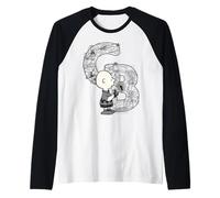 Peanuts Charlie Brown Globetrotter Adventure Tourist Holiday Raglan Baseball Tee