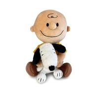 Peanuts Charlie Brown Plush Toy with the Dog SNOOPY - Collectible - Height 15 cm - Multicoloured